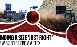 Artex manure spreaders in action spreading manure