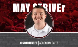 Justin Hunter Head Shot with Soybean Plants in Background
